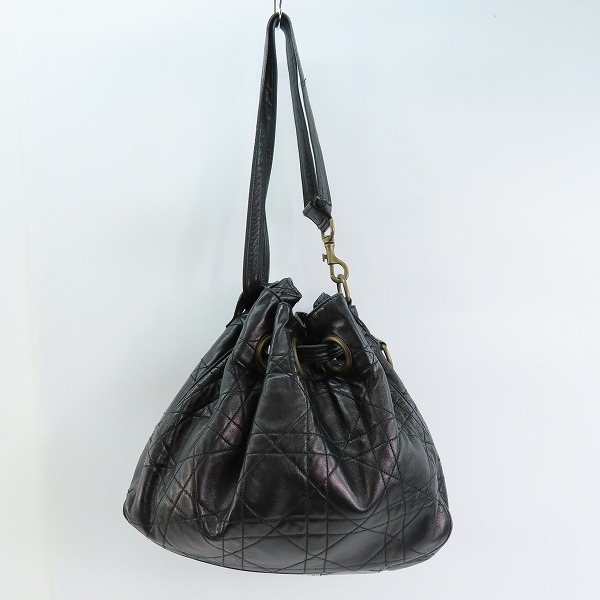 実際に弊社で買取させて頂いたChristian Dior/クリスチャンディオール ナッパレザー ワンショルダーバッグ　の画像 1枚目