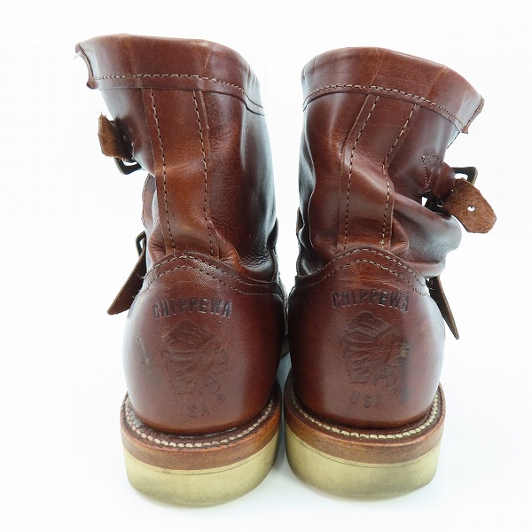 実際に弊社で買取させて頂いたCHIPPEWA/チペワ モックトゥ レザー エンジニアブーツ 97876/7.5Eの画像 1枚目