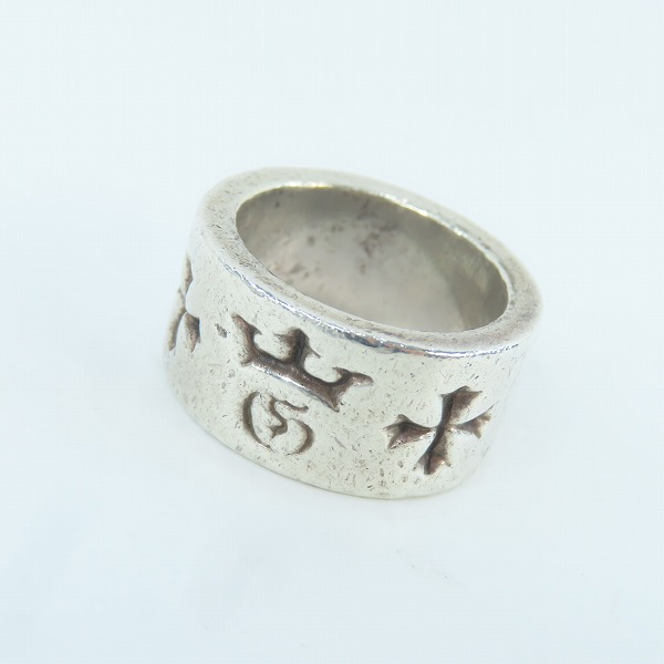 実際に弊社で買取させて頂いたGabor/ガボール  ワイド G&Crown ゴシック シガー バンド リング 16-17.5号