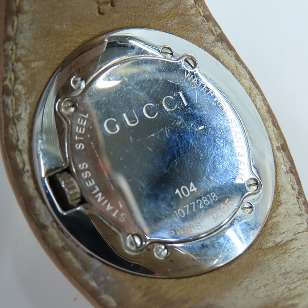 実際に弊社で買取させて頂いたGUCCI/グッチ バンデュー 腕時計 104 【動作未確認】の画像 3枚目