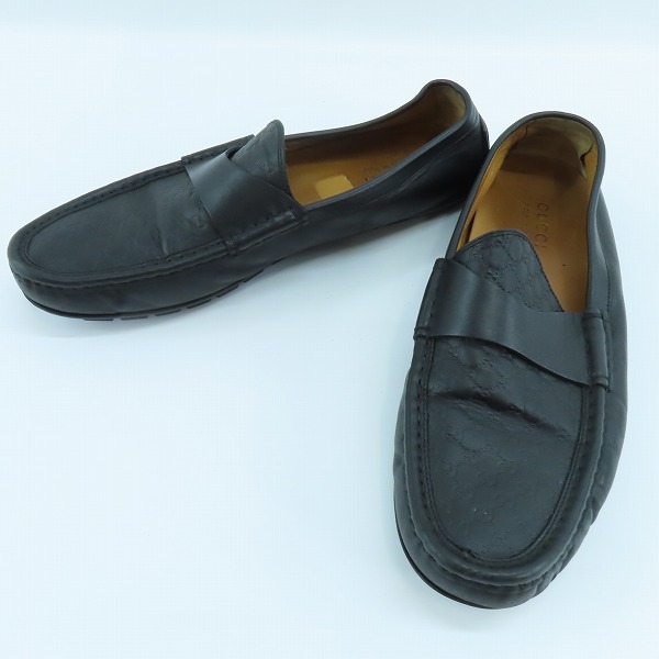 実際に弊社で買取させて頂いたGUCCI/グッチ GG柄 ドライビングシューズ/9