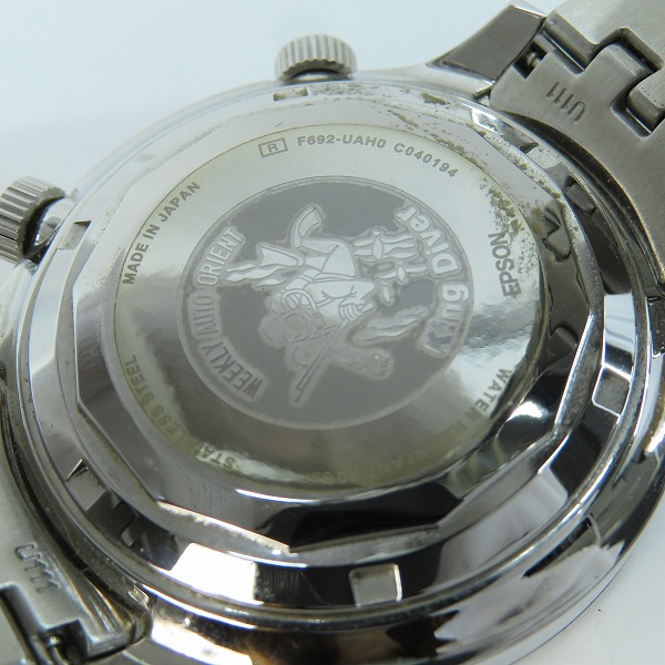 実際に弊社で買取させて頂いたORIENT/オリエント WEEKLY AUTO/ウィークリーオート キングダイバー デイデイト 腕時計  F692-UAH0の画像 4枚目