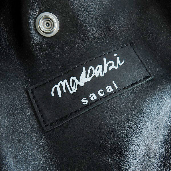 実際に弊社で買取させて頂いたsacai×Madsaki×Schott/サカイ×ショット 22AW マサキプリントレザーライダースブルゾン 22-02878M/2の画像 6枚目