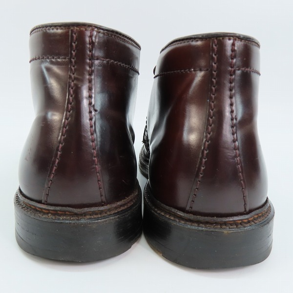 実際に弊社で買取させて頂いたALDEN/オールデン コードバン チャッカ レザーブーツ/シューズ 1339/7 シューツリー付きの画像 1枚目