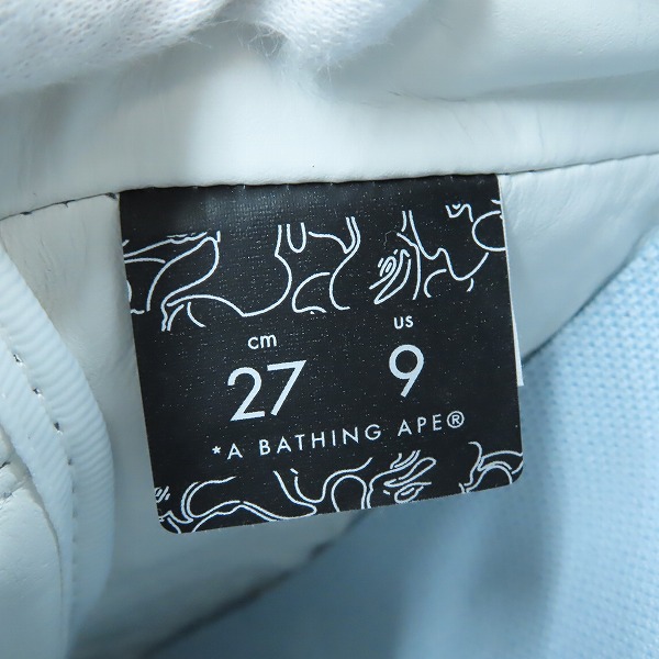 実際に弊社で買取させて頂いたA BATHING APE/アベイシングエイプ BAPE STA #2 M ベイプスタ スニーカー OZX SH M191302 M/27の画像 5枚目