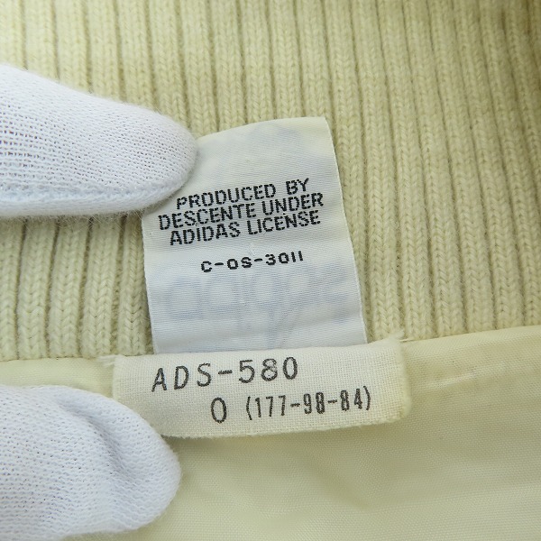 実際に弊社で買取させて頂いたadidas/アディダス DESCENTE/デサント社製 60s-70s/ヴィンテージ/ビンテージ 中綿ジャケット ADS-580/Oの画像 3枚目