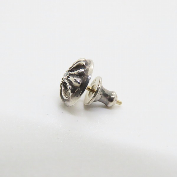 実際に弊社で買取させて頂いたCHROME HEARTS/クロムハーツ クロスボール スタッド ピアスｗ/1ダイヤの画像 2枚目