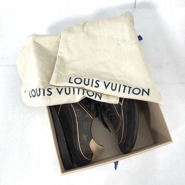 実際に弊社で買取させて頂いた【ジャンク】LOUIS VUITTON/ルイヴィトン モノグラム  ローカットスニーカー GO0066/9の画像 8枚目