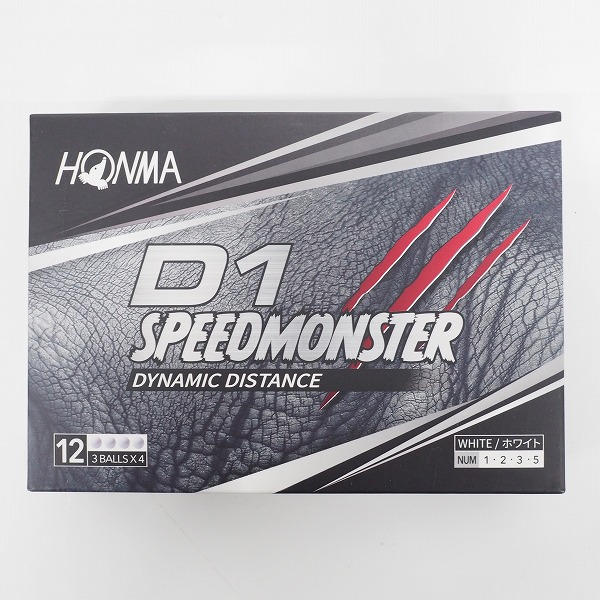 実際に弊社で買取させて頂いた【未使用】HONMA/ホンマ DYNAMIC DISTANCE D1 SPEEDMONSTER ゴルフボール ホワイト 1ダースの画像 2枚目