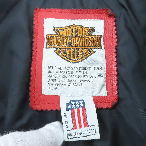 実際に弊社で買取させて頂いたHARLEY DAVIDSON/ハーレーダビッドソン レザー スタジャン/Mの画像 2枚目