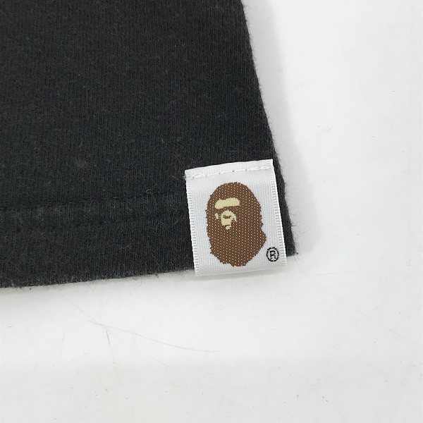 実際に弊社で買取させて頂いたSTUSSY×A BATHING APE/ステューシー 30周年記念 NFS限定 サルフェイス ストックロゴ Tシャツ Lの画像 4枚目