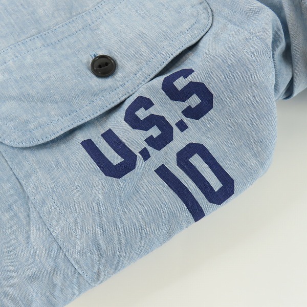 実際に弊社で買取させて頂いたA BATHING APE/アベイシングエイプ URSUS BAPE シャンブレーシャツ Mの画像 5枚目