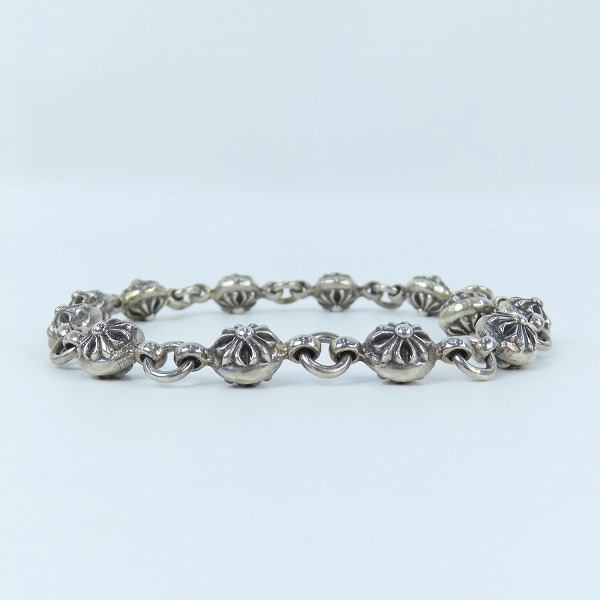 実際に弊社で買取させて頂いたCHROME HEARTS/クロムハーツ #1 クロスボール ブレスレット 12リンクの画像 3枚目