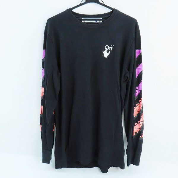 実際に弊社で買取させて頂いたOFF-WHITE/オフホワイト 21SS/バックアローマーカー ロングスリーブ omab001r21jer003/L
