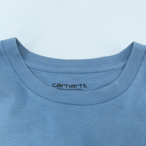 実際に弊社で買取させて頂いたCarhartt/カーハート ポケット Tシャツ ブルー/Sの画像 8枚目
