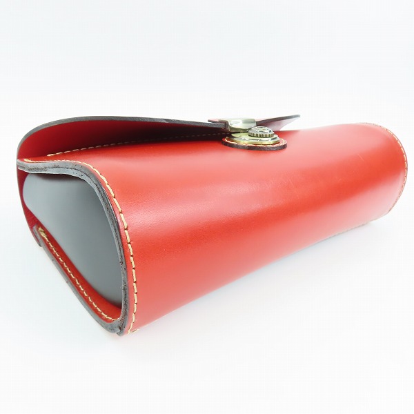 実際に弊社で買取させて頂いたHERZ/ヘルツ プリンショルダー 2way ショルダーバッグ/ハンドバッグ レッド×ブラックの画像 2枚目