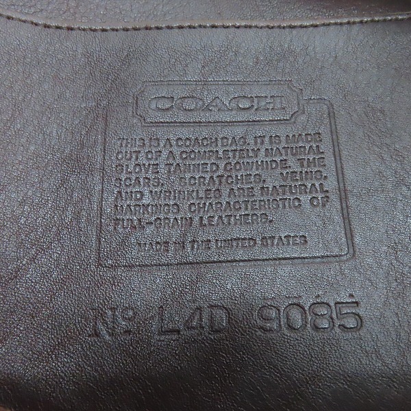 実際に弊社で買取させて頂いたCOACH/コーチ オールドコーチ レザーショルダーバッグ 9085の画像 4枚目