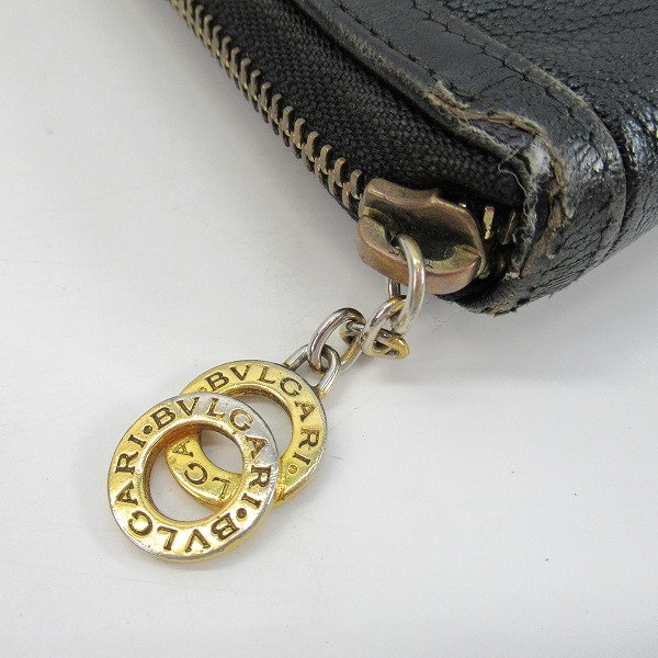 実際に弊社で買取させて頂いたBVLGARI/ブルガリ ドッピオトンド レザー ラウンドファスナー 長財布/ウォレットの画像 8枚目