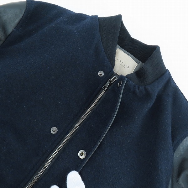 実際に弊社で買取させて頂いたVALLIS by FACTOTUM/ヴァリスバイファクトタム 袖レザーウールスタジャン 05020730A/44の画像 6枚目