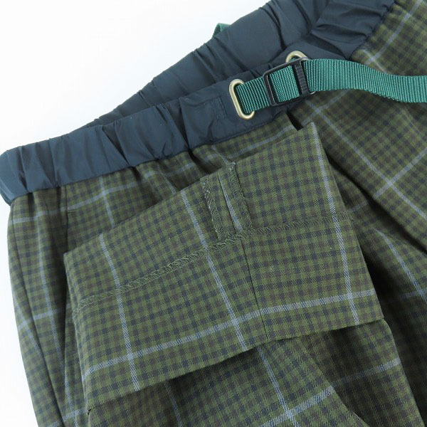 実際に弊社で買取させて頂いたkolor/カラー ストレートパンツ ベルト チェック 19WBM-P07142/3の画像 2枚目