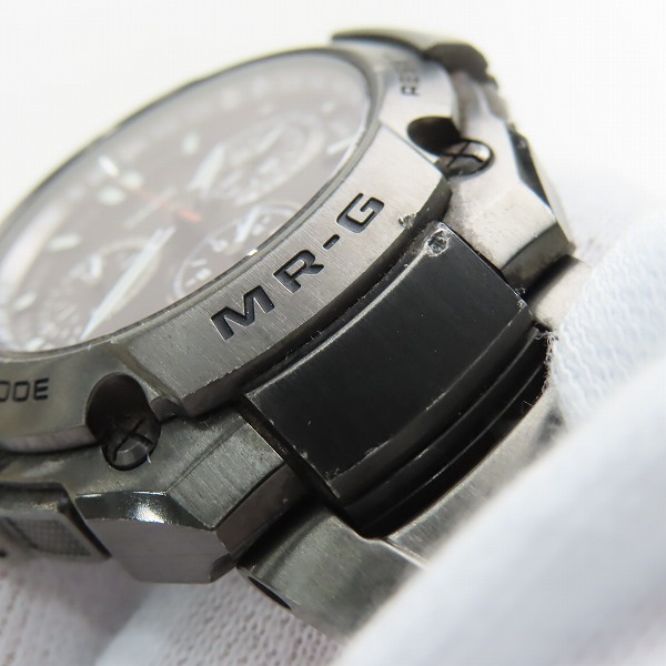 実際に弊社で買取させて頂いたG-SHOCK/Gショック MR-G クロノグラフ 電波ソーラー チタン MRG-8000B-1AJFの画像 5枚目
