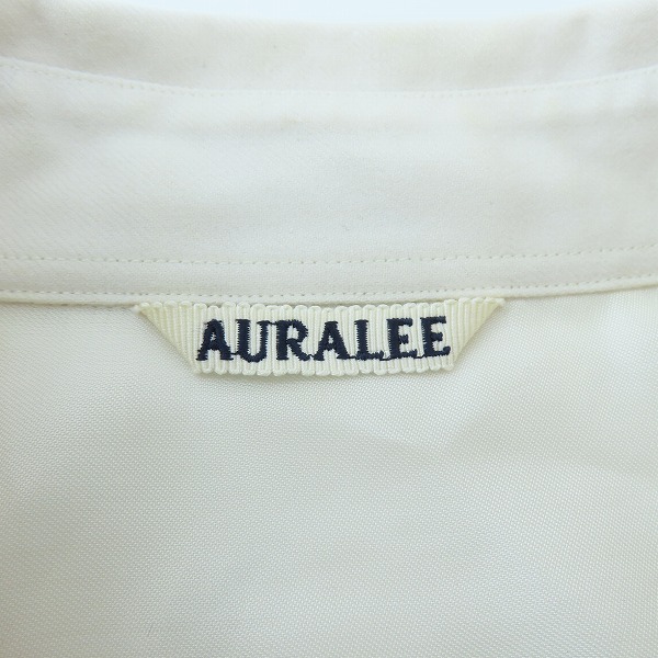 実際に弊社で買取させて頂いたAURALEE/オーラリー SUPER LIGHT WOOL SHIRTS BLACK 長袖シャツ ホワイト A22AS01OS/5の画像 2枚目