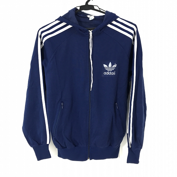 実際に弊社で買取させて頂いたadidas/アディダス ヴィンテージ  80s～90s頃 万国旗タグ ジップアップ パーカーXS