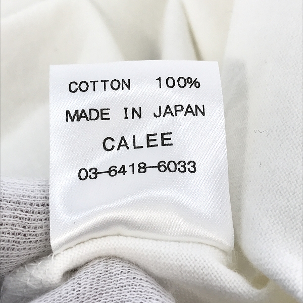 実際に弊社で買取させて頂いたCALEE/キャリー ロゴ刺繍 半袖Tシャツ/L（42-44）の画像 3枚目