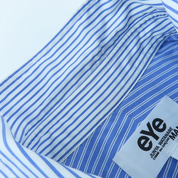 実際に弊社で買取させて頂いたeYe JUNYA WATANABE MAN/アイジュンヤ ワタナベマン AD2019 ストライプシャツ WD-B908/Mの画像 4枚目