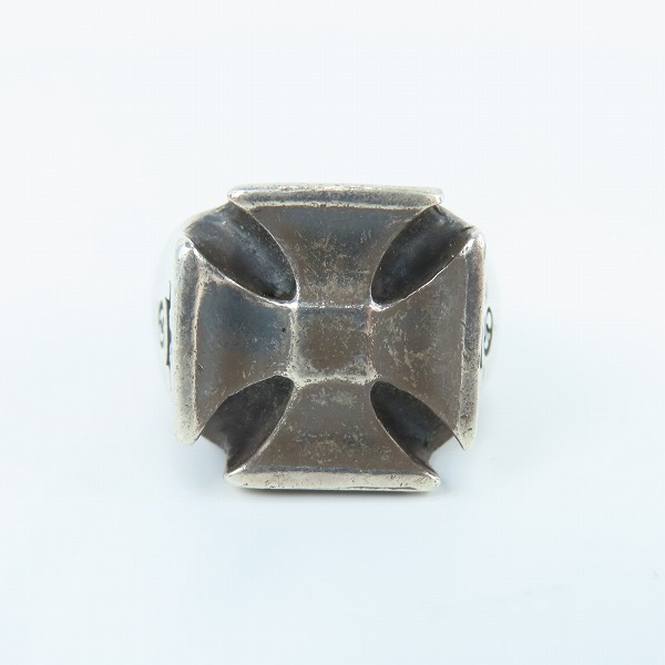 実際に弊社で買取させて頂いた【ギャラ付き】Gaboratory/ガボラトリー Iron Cross Ring/アイアンクロスリング 21号の画像 1枚目