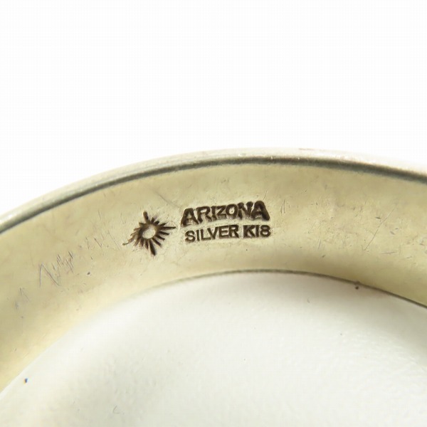 実際に弊社で買取させて頂いたARIZONA FREEDOM/アリゾナフリーダム K18 太陽神 石付き 唐草 バングルの画像 6枚目