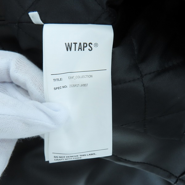 実際に弊社で買取させて頂いたWTAPS/ダブルタップス ライダースジャケット 232BRDT-JKM07/04の画像 3枚目