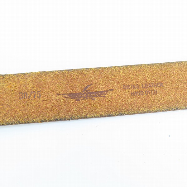 実際に弊社で買取させて頂いたFUNNY/ファニー OILING LEATHER HAND DYED ギャリソンベルト 30/75の画像 3枚目
