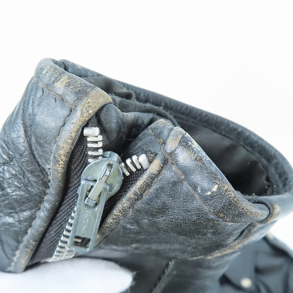 実際に弊社で買取させて頂いた【難有り】PERFECTO by Schott/パーフェクト バイ ショット ダブルライダースジャケット ブラック 42の画像 6枚目