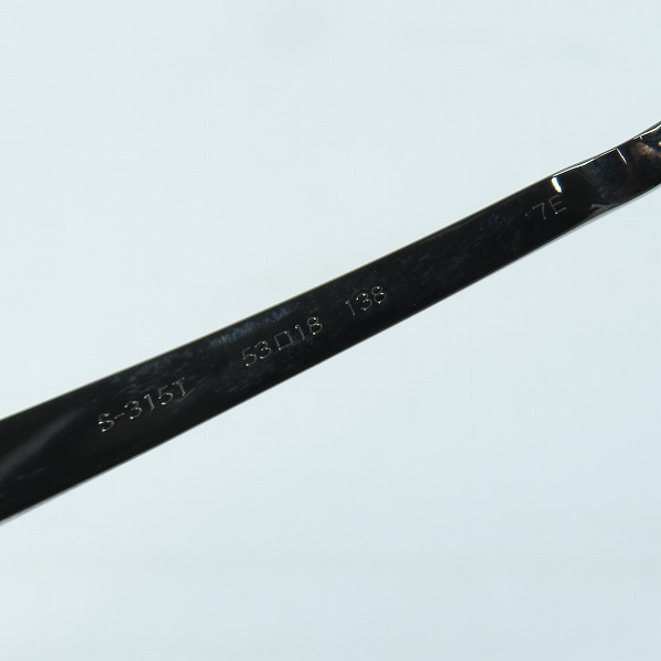 実際に弊社で買取させて頂いた999.9/フォーナインズ ハーフリム アイウエア/メガネフレーム S-315Tの画像 5枚目