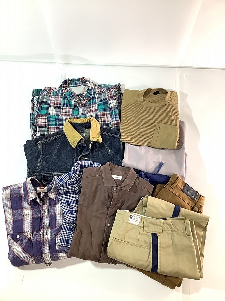実際に弊社で買取させて頂いた【おまとめ】チャンピオン/リーバイス/ブルックスブラザーズ 等 デニムジャケット/ジップアップチェックシャツ/パンツ 他