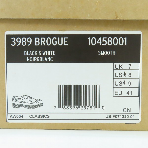 実際に弊社で買取させて頂いたDr.Martens/ドクターマーチン BROGUE SHOE BEX/WINGTIP レザー ウイングチップ/ドレスシューズ 10458001/UK7の画像 9枚目