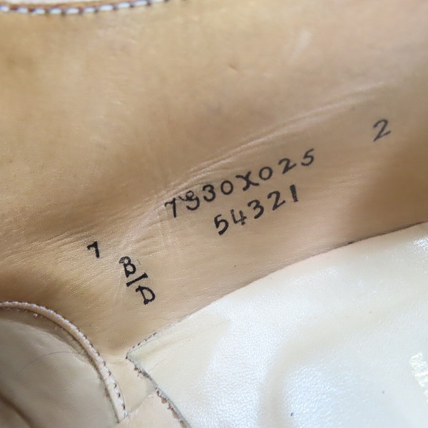 実際に弊社で買取させて頂いたALDEN/オールデン シェルコードバン Vチップ レザーシューズ 54321/7D シューツリー付きの画像 5枚目