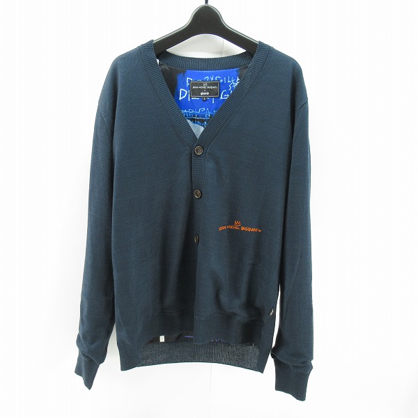 実際に弊社で買取させて頂いたglamb×JEAN MICHEL BASQUIAT/グラム×ジャンミシェルバスキア リバーシブル カーディガン ネイビー/1
