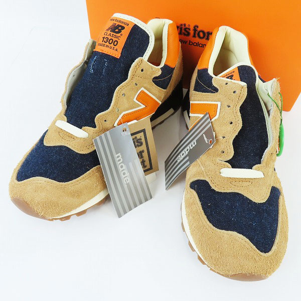 実際に弊社で買取させて頂いた【未使用】LEVI'S×New Balance/リーバイス×ニューバランス コーンデニム オレンジタブ 35周年 コラボスニーカー M1300LV/27.0