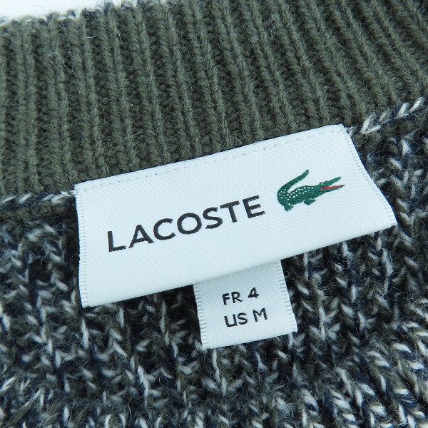 実際に弊社で買取させて頂いたLACOSTE/ラコステ ウール混 ニットセーター AH2079/Mの画像 2枚目