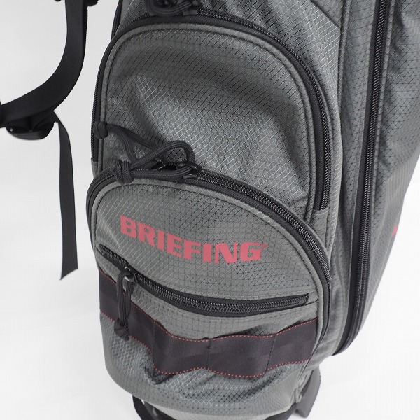 実際に弊社で買取させて頂いたBRIEFING/ブリーフィング CR-7 #02 ゴルフ 8.5型 スタンド式 5分割キャディバッグ グレーの画像 6枚目