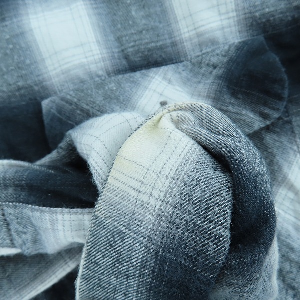 実際に弊社で買取させて頂いたNEIGHBORHOOD/ネイバーフッド 20SS B&C/C-SHIRT.LS 201ARNH-SHM03 オンブレ チェック ネルシャツ/Mの画像 8枚目