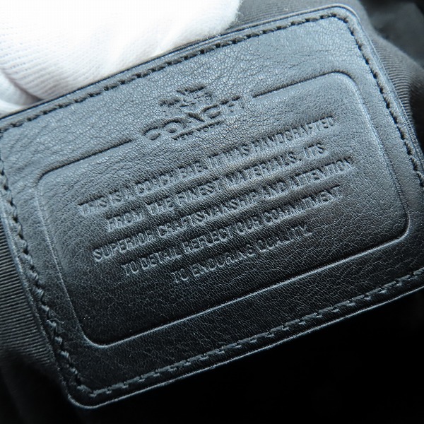 実際に弊社で買取させて頂いたCOACH /コーチ ヘリテージ ウェブ  レザーショルダーバッグ  メンズバッグ　F71641 の画像 6枚目