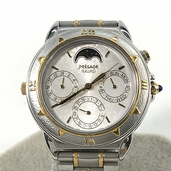 実際に弊社で買取させて頂いたSEIKO/セイコー PRESAGE/プレサージュ クォーツ  時計/ウォッチ 7F39-6070【動作未確認】