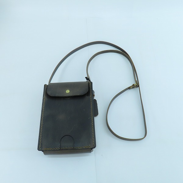 実際に弊社で買取させて頂いたHERZ/ヘルツ ショルダーポーチ/バッグ ダークブラウンの画像 8枚目
