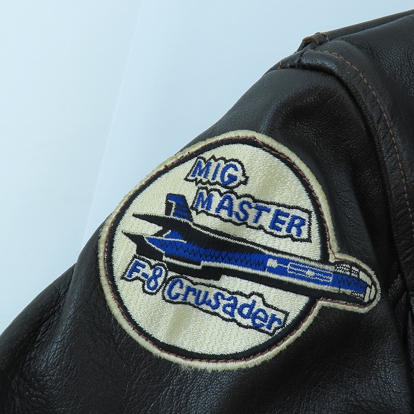 実際に弊社で買取させて頂いたBUZZ RICKSON'S/バズリクソンズ Type G-1 レザーフライトジャケット パッチ付き BR80314/40の画像 3枚目