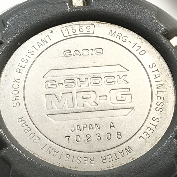 実際に弊社で買取させて頂いたG-SHOCK/Gショック MR-G チタニウム メタルバンド MRG-110-7【動作未確認】の画像 4枚目