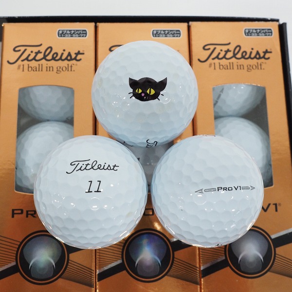 実際に弊社で買取させて頂いた【未使用/オウンネーム】Titleist/タイトリスト PRO V1 ゴルフボール ホワイト 1ダースの画像 1枚目