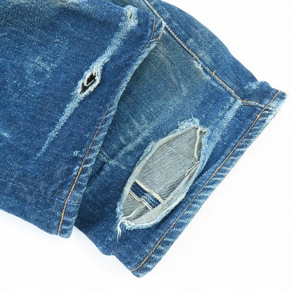 実際に弊社で買取させて頂いたEVIS/エヴィス/エビス No 2/LOT 2001 カモメプリント デニムパンツ/ジーンズ/31×35の画像 9枚目